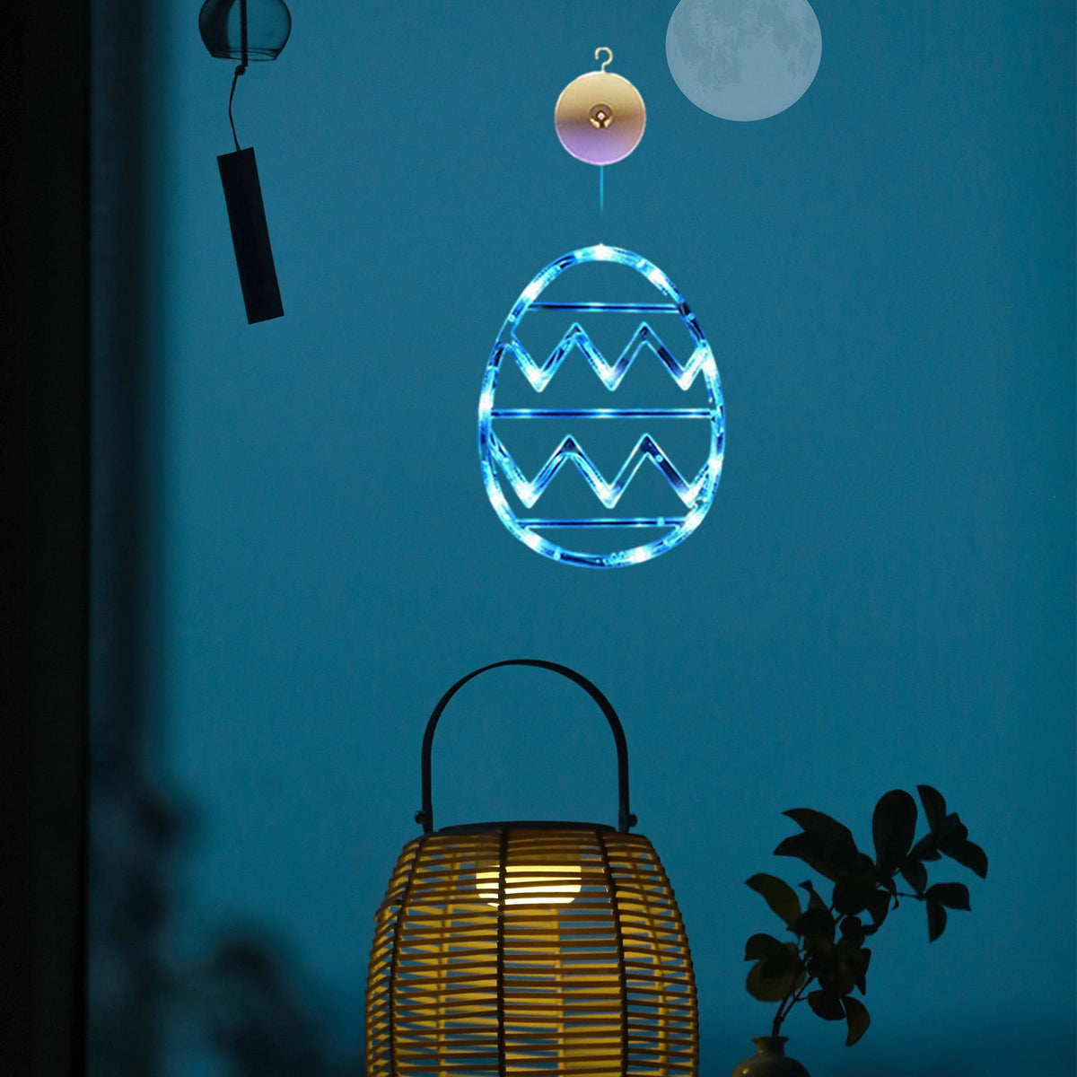 XGFHYJEH Easter Lighted Window Decorations, Easter Egg Lights, Easter Lights, Egg String Lights, Easter Decorations Indoors, Easter Hanging Decoration