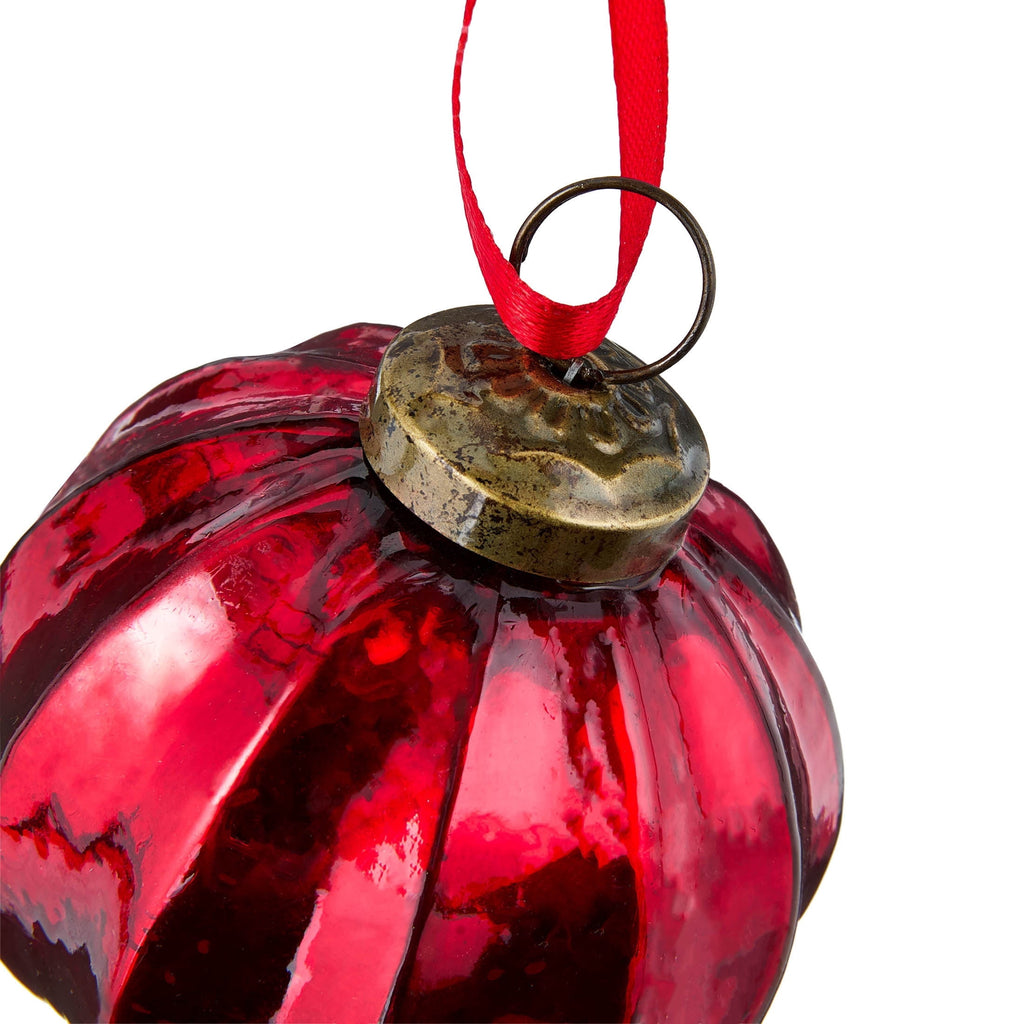 6-Count Red Mercury-Style Glass Ball Christmas Ornaments, 3.3", by Holiday Time