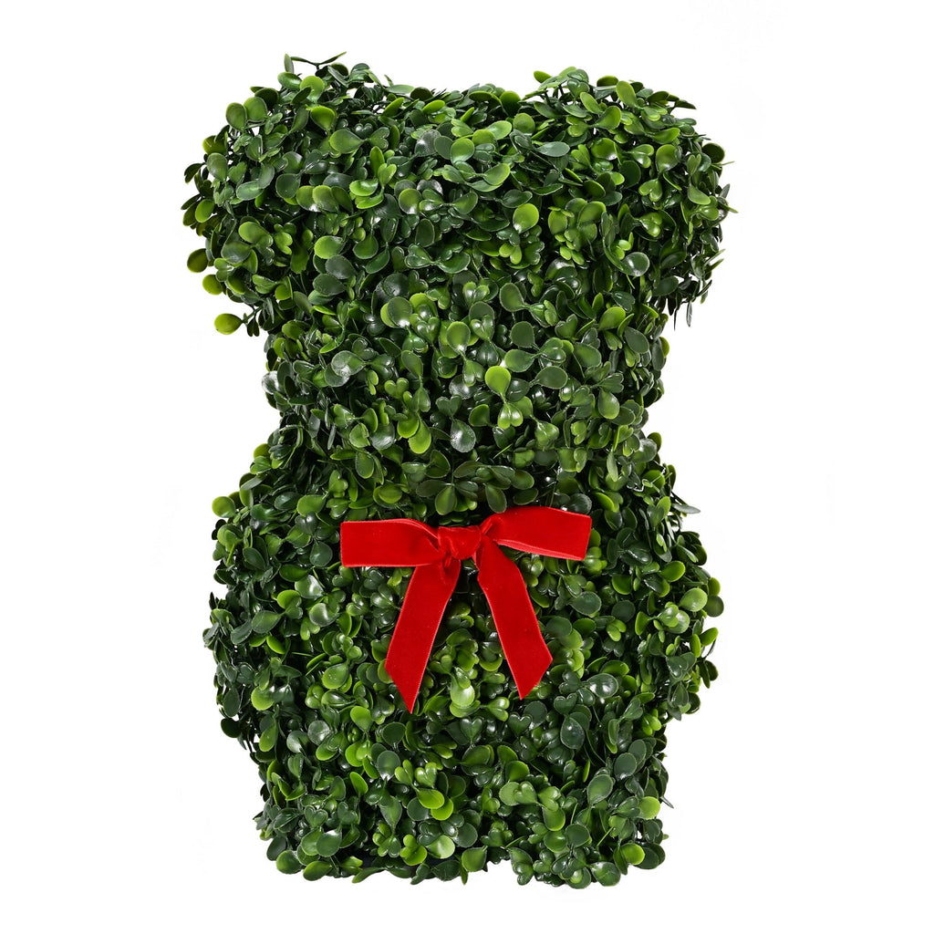 Topiary Bear Christmas Decoration, Green and Red, 13", by Holiday Time