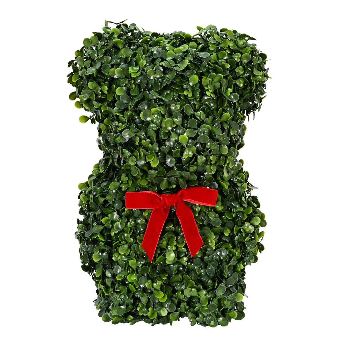 Topiary Bear Christmas Decoration, Green and Red, 13", by Holiday Time