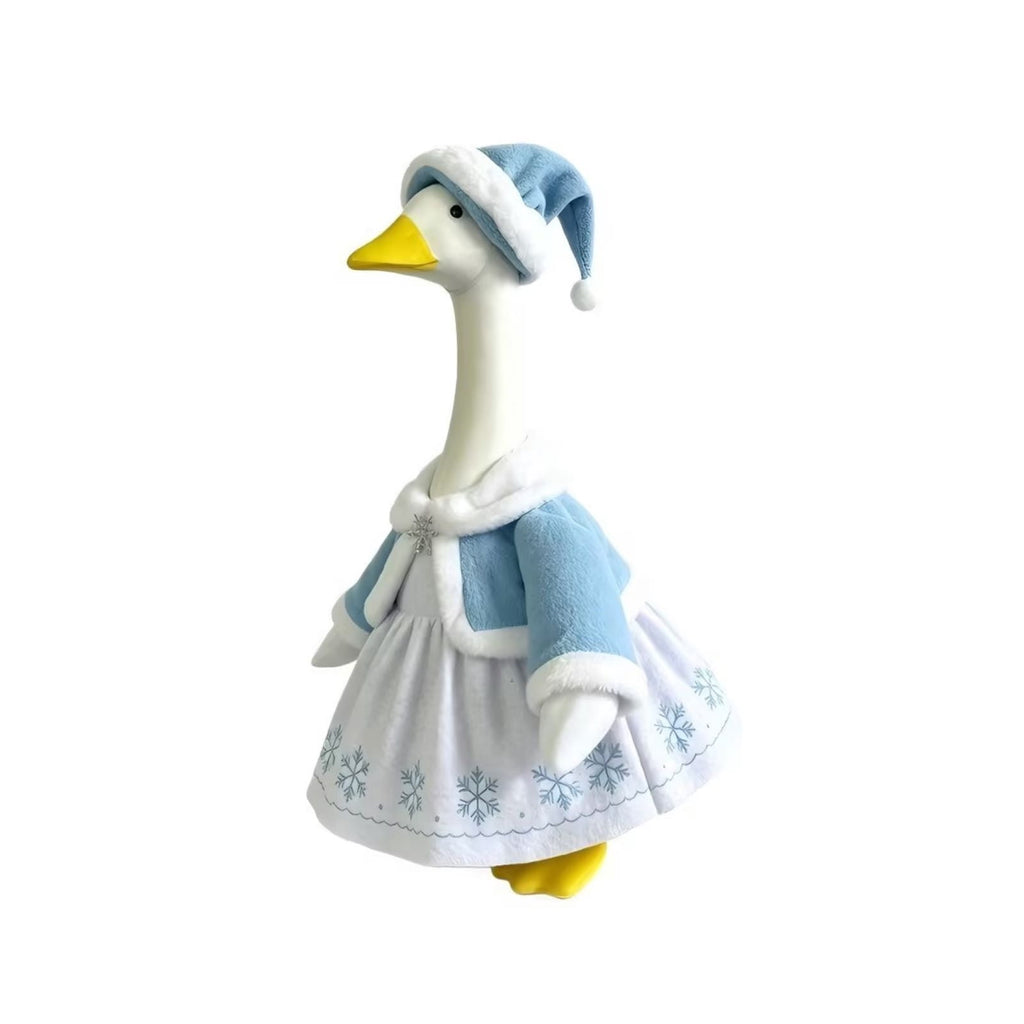 Aurorax Christmas Goose Clothes for Cement Goose Porch Goose 23"/17",Porch Goose Outfit 19 inch,Red Holiday Porch Goose Clothing Accessories for Garden Lawn Yard
