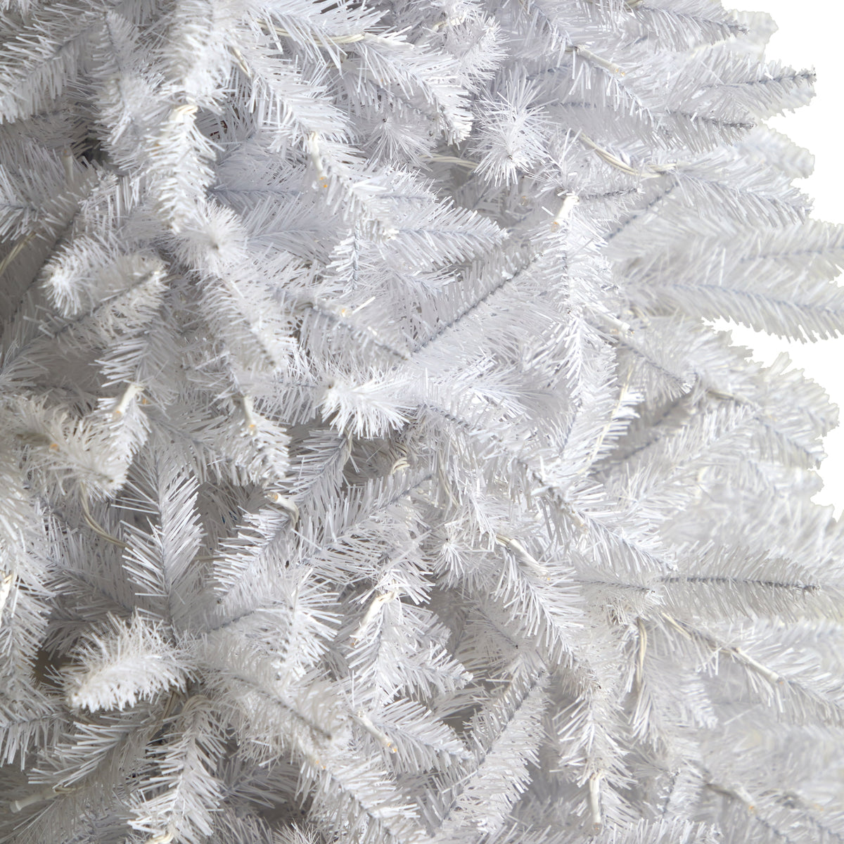 Nearly Natural 3' White Slim Artificial Christmas Tree Prelit 50 Warm White LED Lights