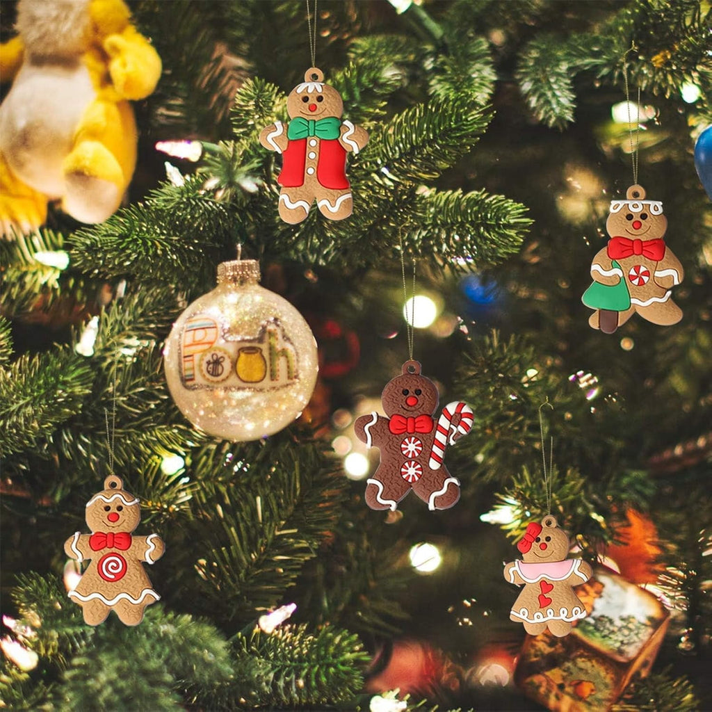 Ayieyill 14Pcs Christmas Ornaments Gingerbread Christmas Tree Decorations Holiday Decor (Classic)