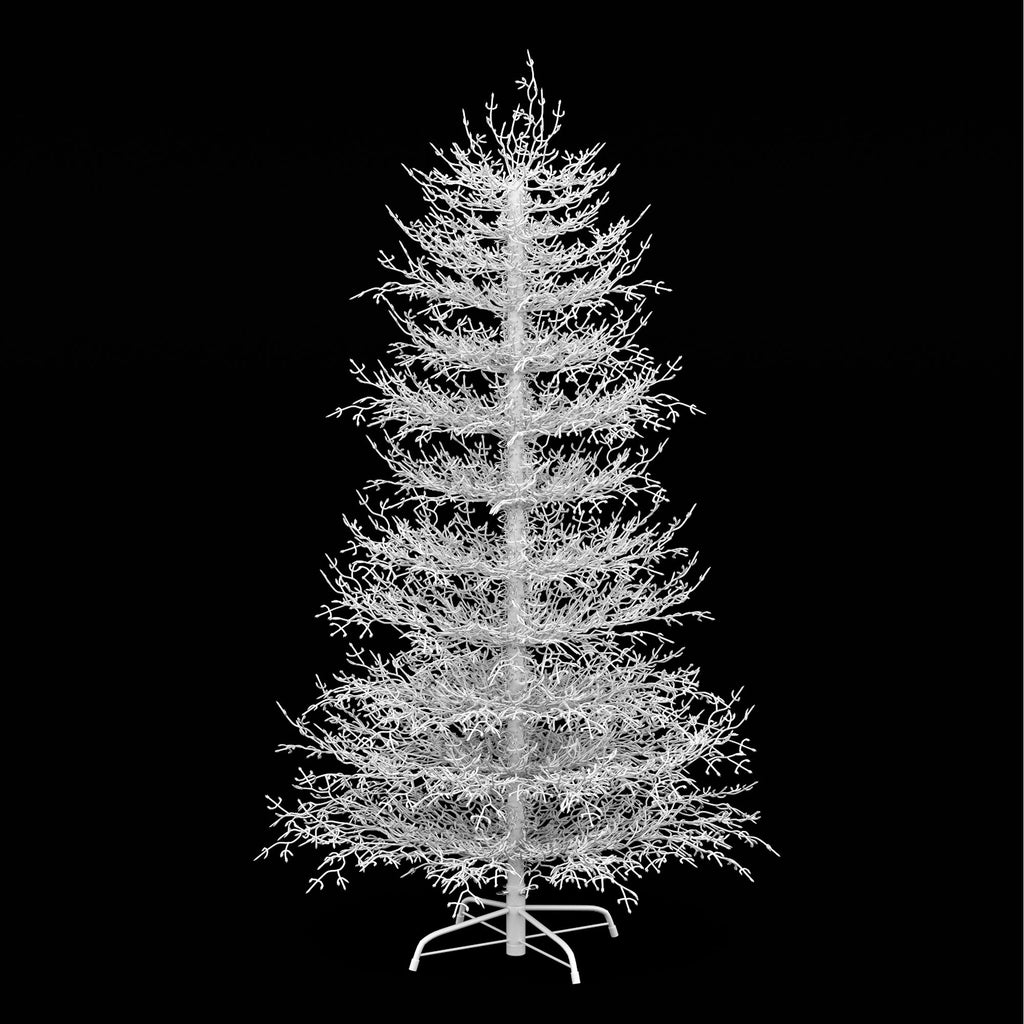 4FT Pre-lit Aspen Fir Artificial Christmas Tree, UHOMEPRO Hinged Xmas Tree 280 Snow Flocked Branch Tips, 230 Warm White LED Lights, Holiday Coral Christmas Tree for Home Party