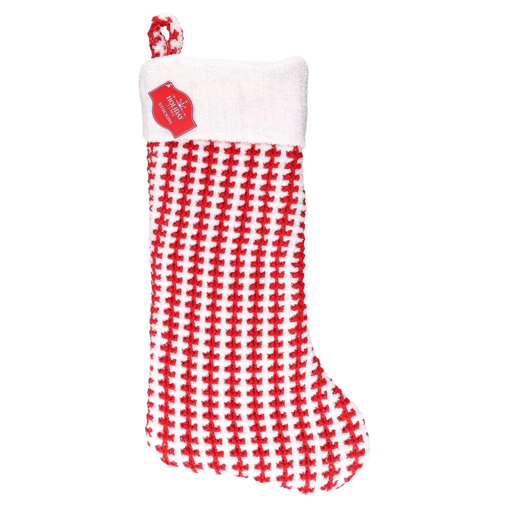 Knit Christmas Stocking, Red and White, 19", by Holiday Time