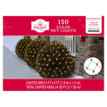 Indoor/Outdoor 150-Count Incandescent Christmas Net Lights, Clear, Green Wire, 6' x 4', by Holiday Time