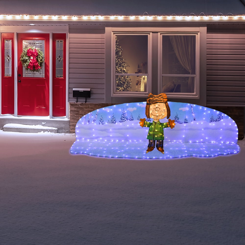 32INCH Skating Sally Peanuts 3D Lighted LED Holiday Charlie Brown Christmas Yard Decor
