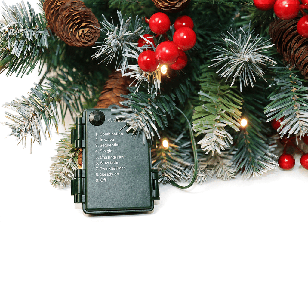 Yexmas 2PCS Small Outdoor Christmas Trees with LED Lights,30" Artificial Xmas Decora for Porch,Yard,Pathway,Garden,PVC