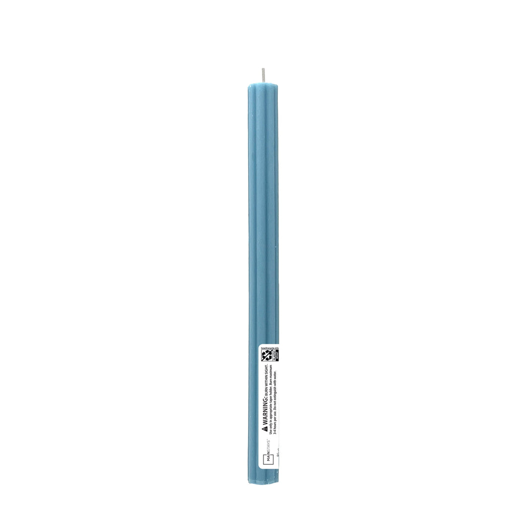 Mainstays Paraffin Wax 10 in Ribbed Taper Candle, Unscented, Red