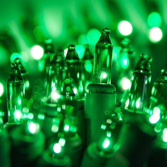 Kringle Traditions 100-Ct Clear White Christmas Lights, Party Wedding Bedroom Lights - 21' Green Wire
