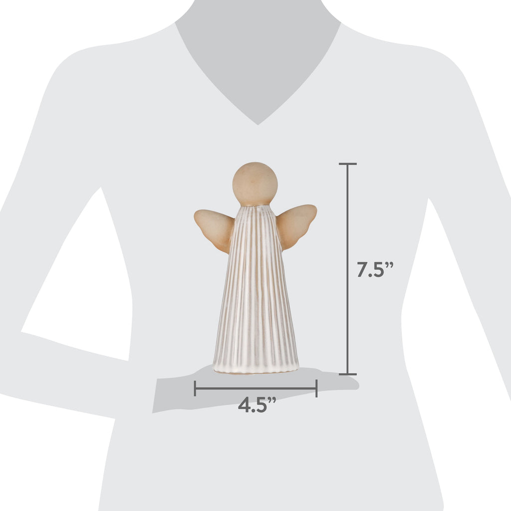 Ceramic Angel Christmas Decoration, Cream and White, 7.5", by Holiday Time
