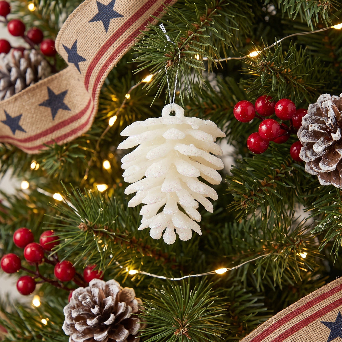 12-Count Pink Glitter Pinecone Christmas Ornaments, 2.4", by Holiday Time