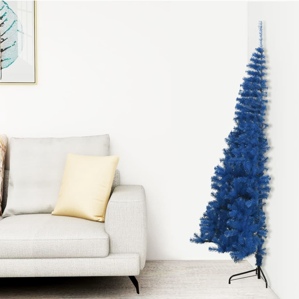 vidaXL Christmas Tree Decoration Artificial Half-Circle Tree with Stand PVC