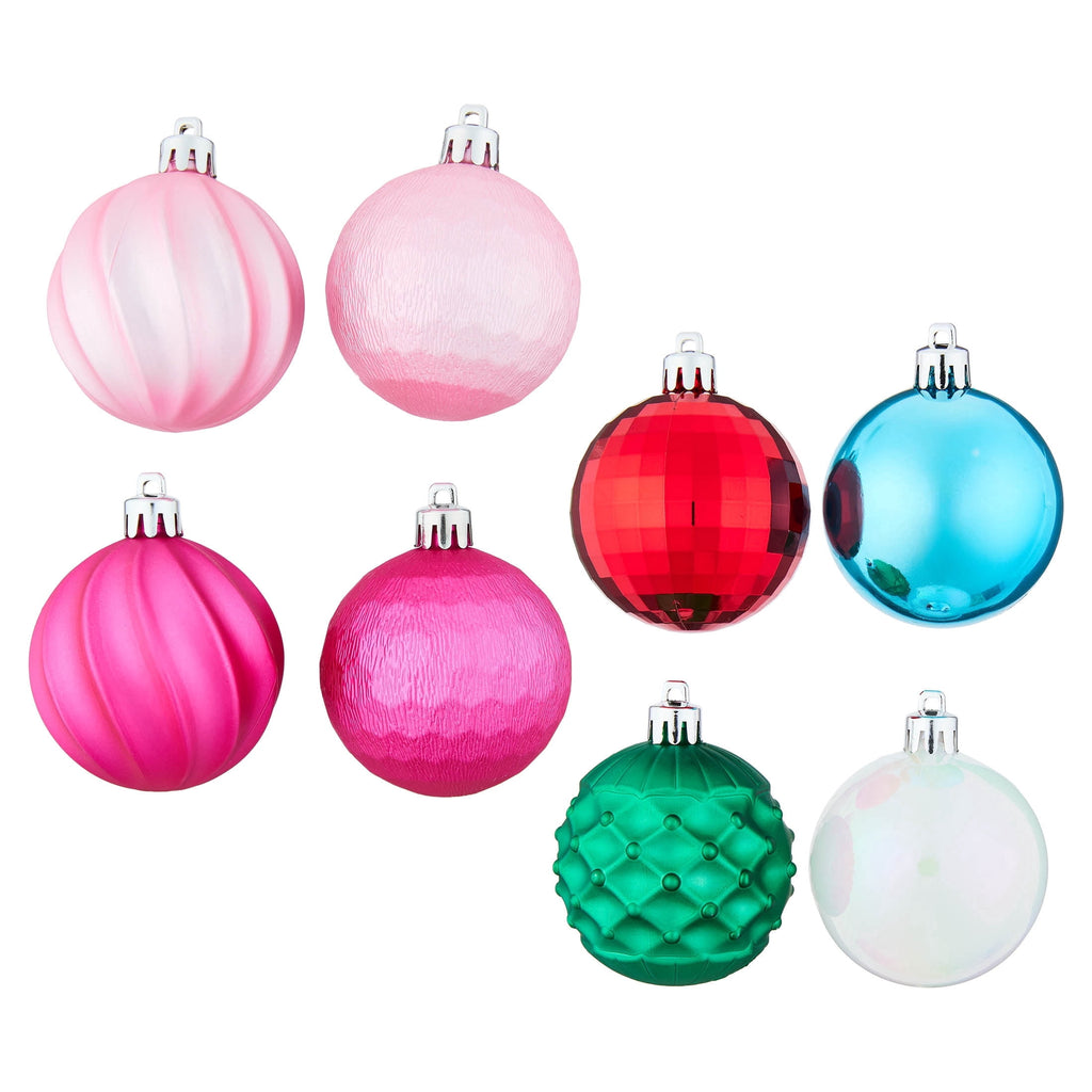 24-Count Red/Green/Gold Ball Shatterproof Christmas Ornaments, 2.8", by Holiday Time
