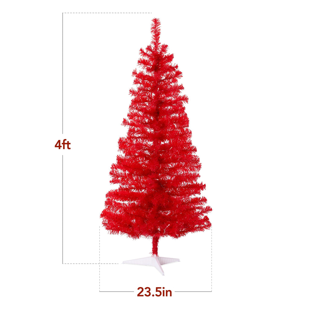 Best Choice Products 4ft Prelit Colored Christmas Tree, Artificial Tree Holiday Decor w/ 70 LED Lights - Baby Blue Tinsel