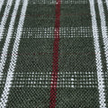 My Texas House Green Holiday Plaid Indoor/Outdoor Layering Christmas Rug, 24" x 38"