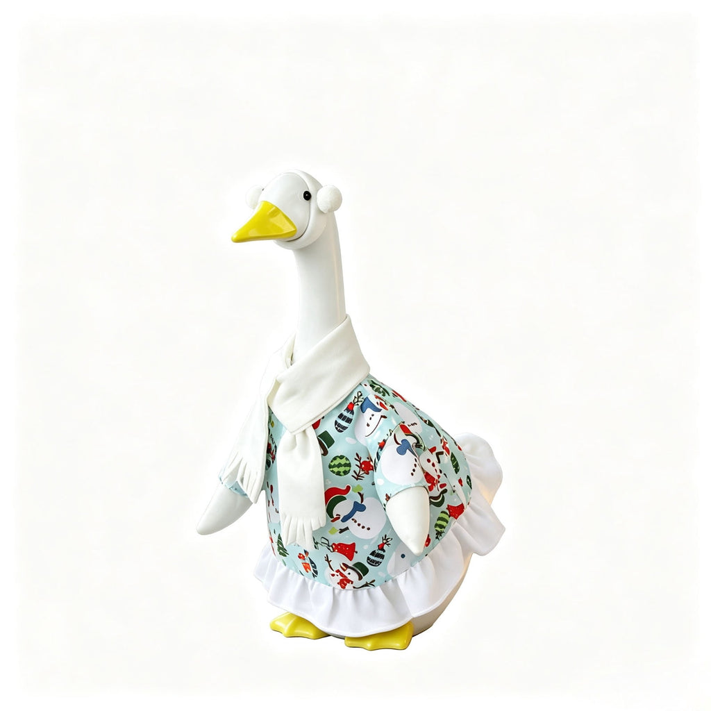 Lzobxe Porch Goose Clothes, Casual Style Lawn Yard Garden Decor for 23" High Cement or Plastic Geese, Goose Costume for All Season and Occasiona