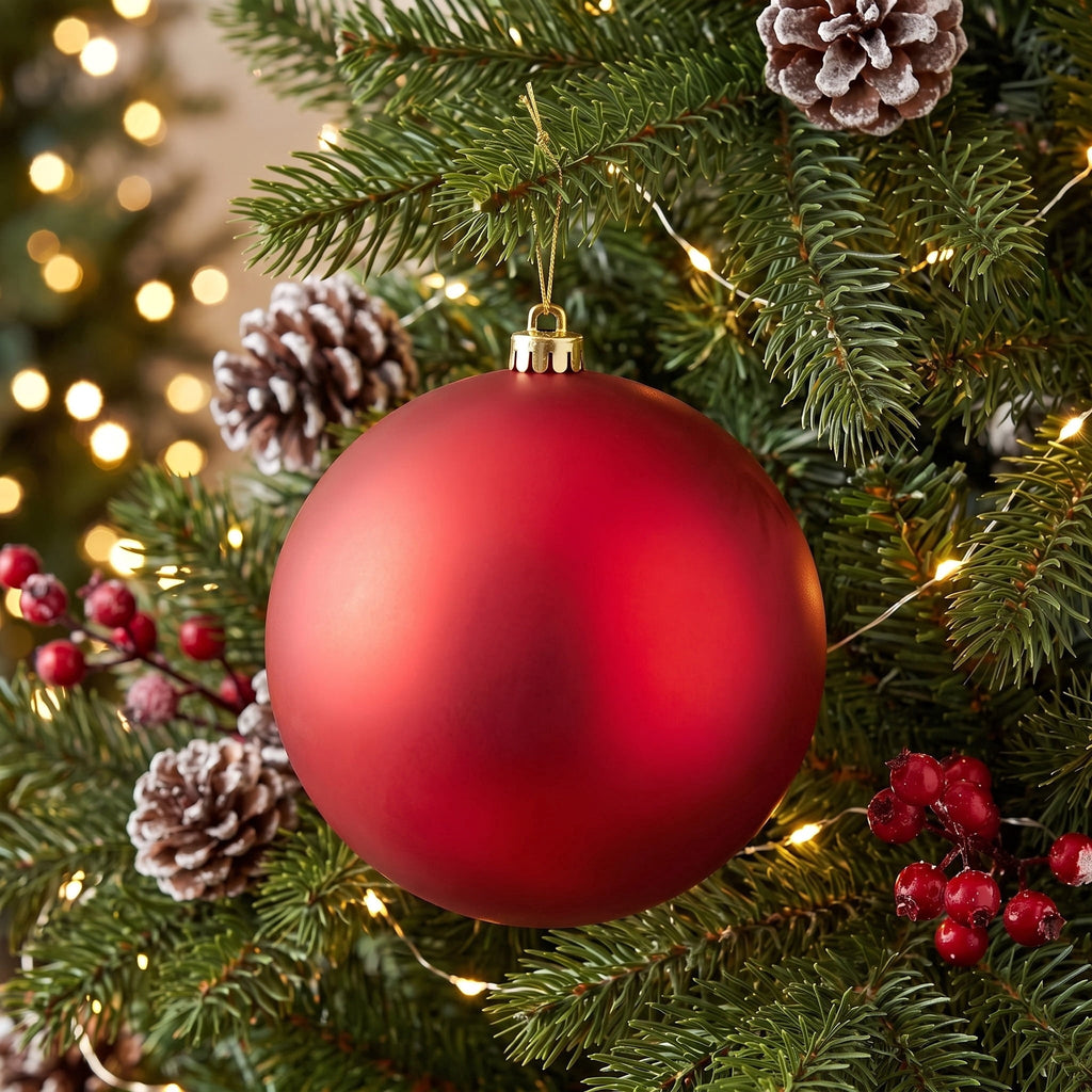 4-Count Champagne and Cream Ball Shatterproof Christmas Ornaments, 6", by Holiday Time