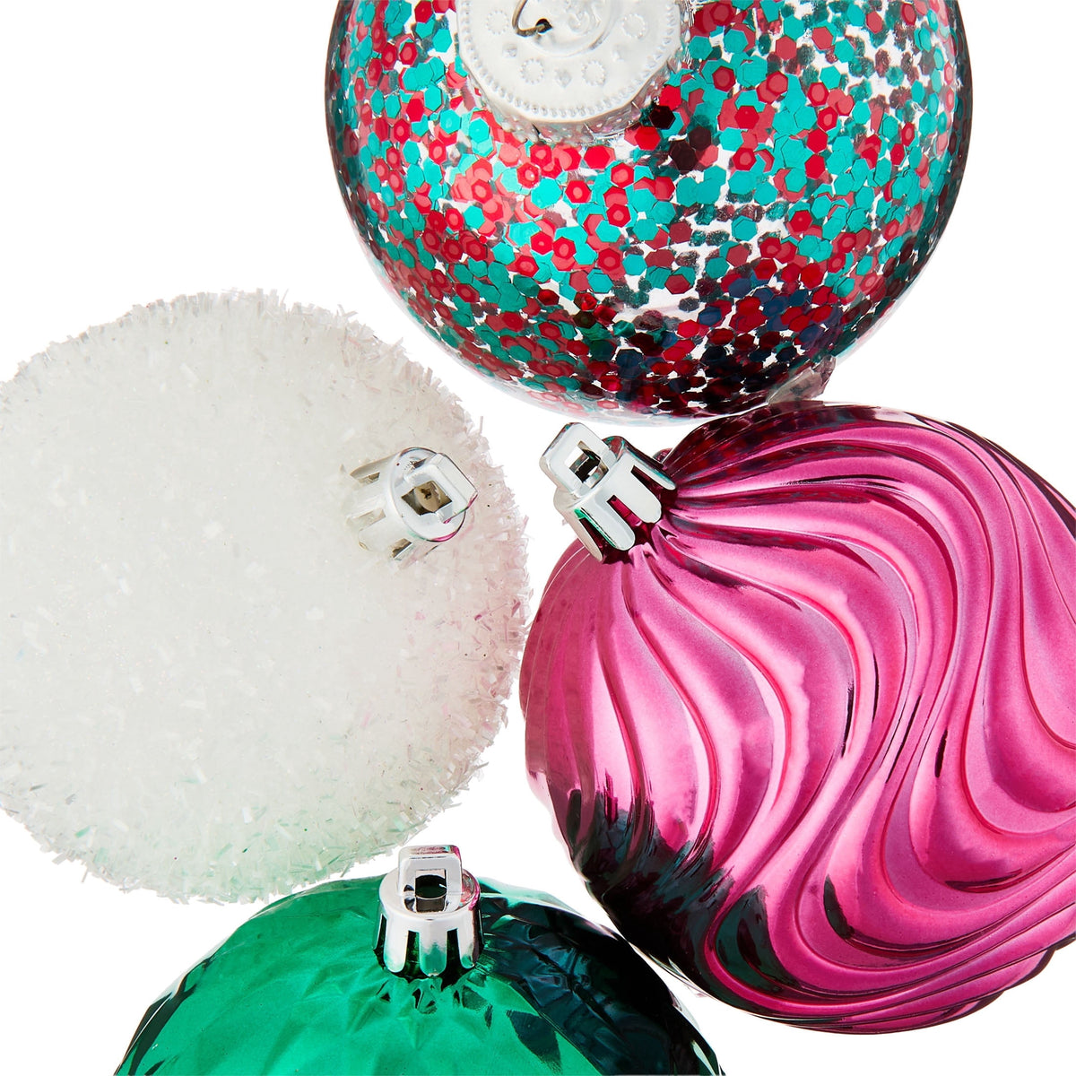 70-Count Bright Multicolor Shatterproof Christmas Ornaments, by Holiday Time