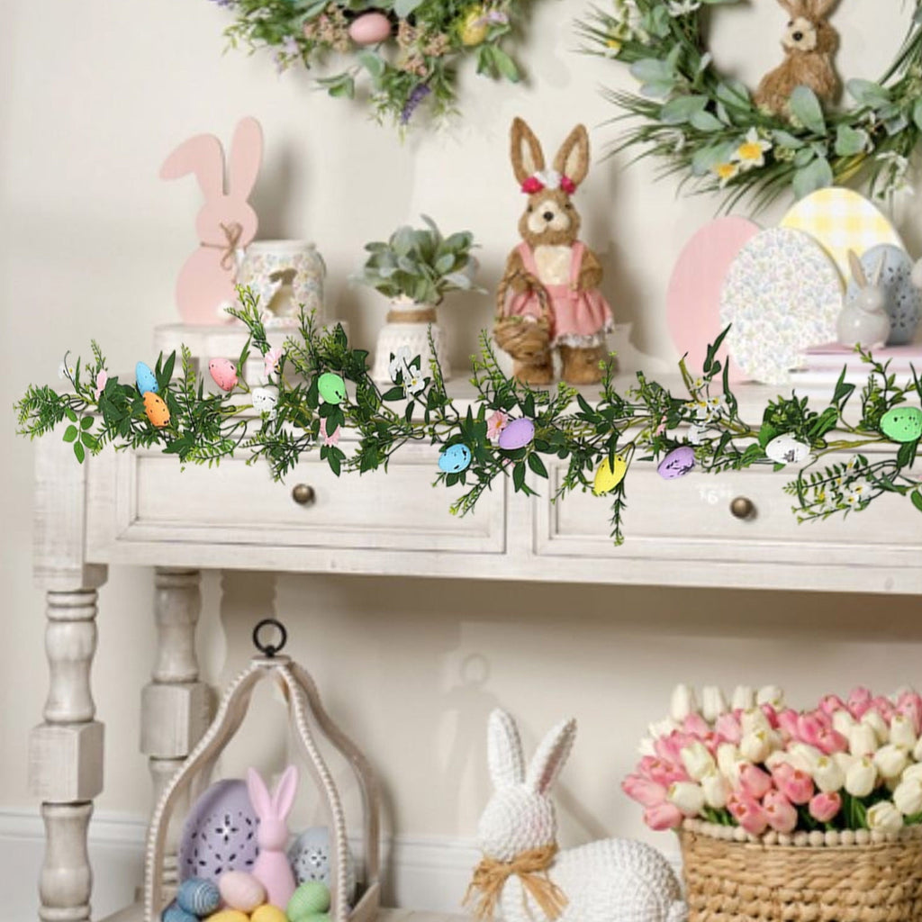 XGFHYJEH Easter Lighted Window Decorations, Easter Egg Lights, Easter Lights, Egg String Lights, Easter Decorations Indoors, Easter Hanging Decoration