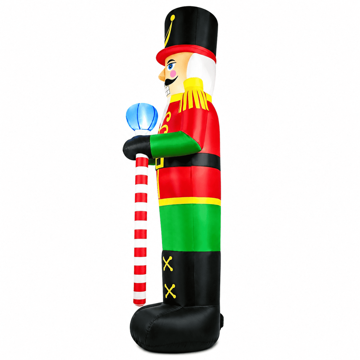 Yexmas 8FT Christmas Inflatable Nutcracker Soldier Blow Up Yard Decor with LED Light for Outdoor Christmas Party ,Garden and Lawn