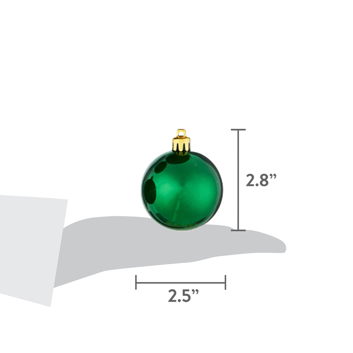 24-Count Red/Green/Gold Ball Shatterproof Christmas Ornaments, 2.8", by Holiday Time