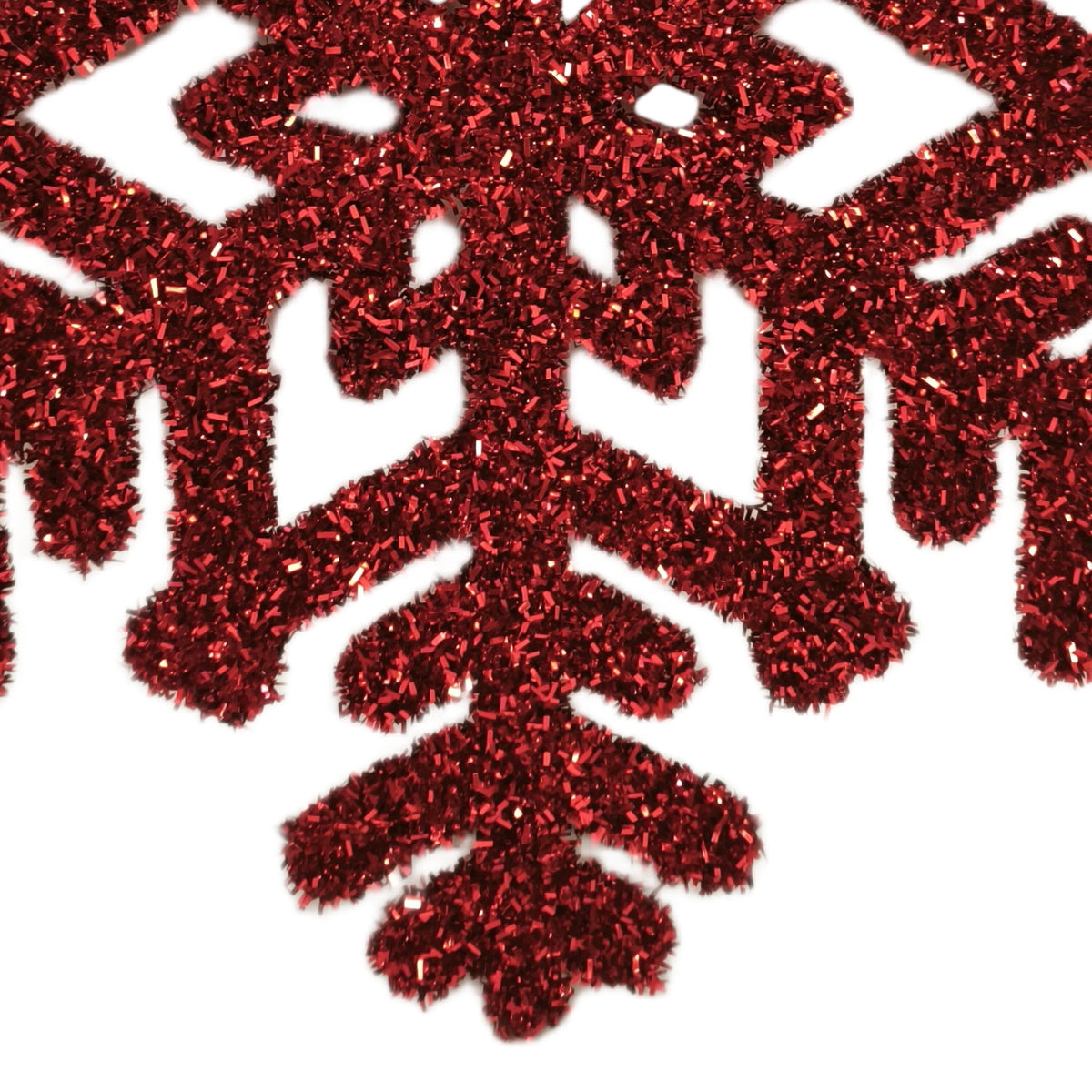 Red Jumbo Tinsel Snowflake Christmas Ornament, 14", by Holiday Time