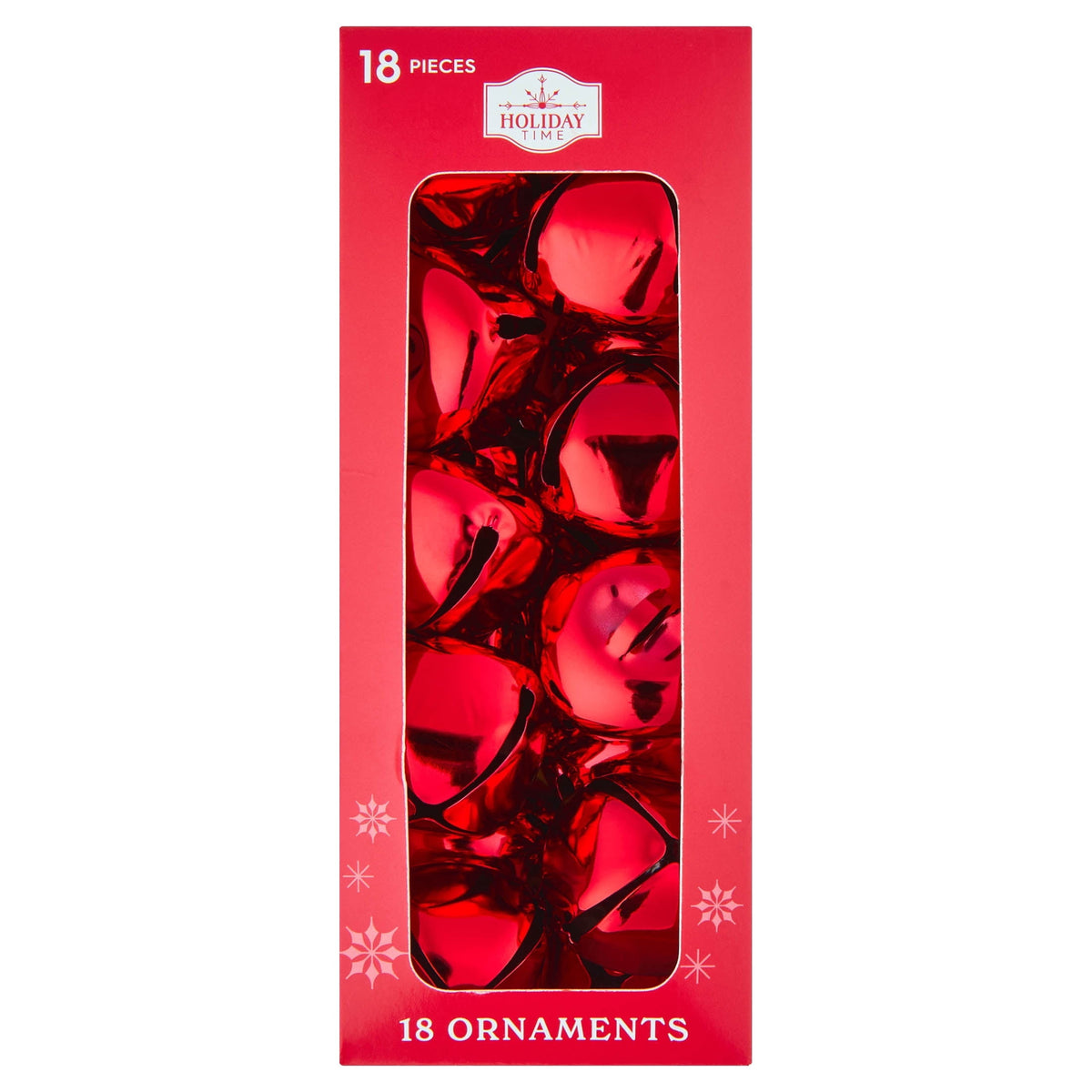 18-Count Red Metal Jingle Bell Christmas Ornaments, 1", by Holiday Time
