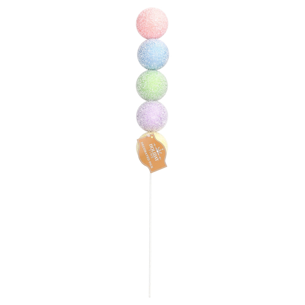 Multicolor Frosted Candy Decorative Christmas Pick, 18", by Holiday Time