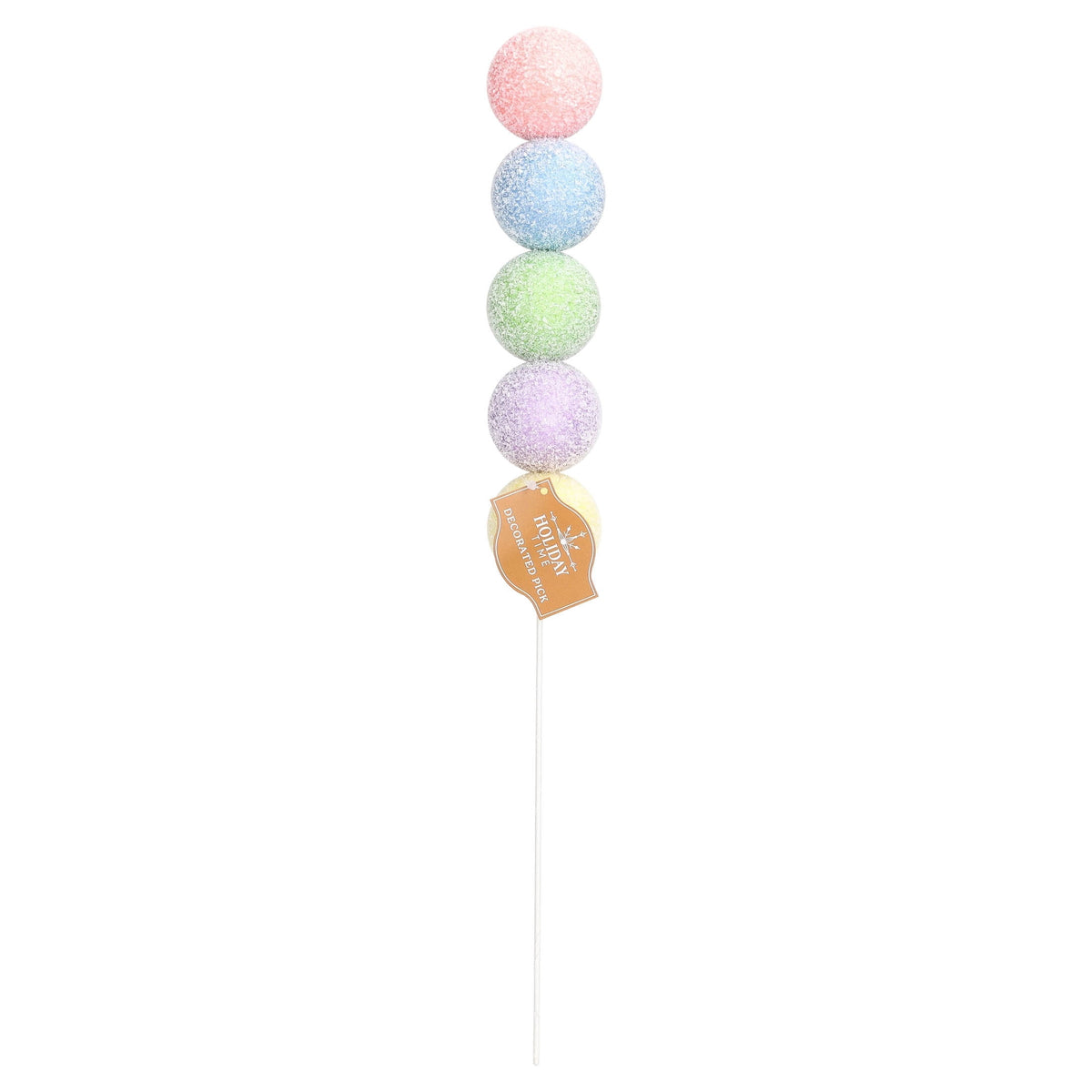 Multicolor Frosted Candy Decorative Christmas Pick, 18", by Holiday Time