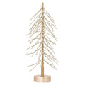 My Texas House Light-Up Beaded Tree Christmas Decoration, White and Gold, 18.5"