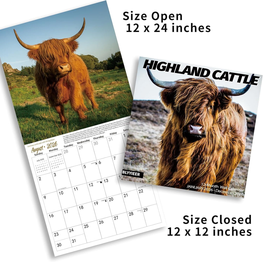 2026 Wall Calendar,Wolf Calendar 2025-2026,Wolf Monthly Wall Calendar, 12" x 24" Open,Family Planner Calendar with Wolf, Home & Office Organizer,Hangable