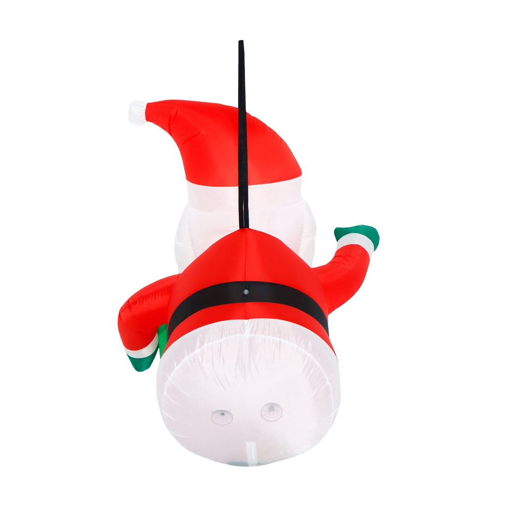 Red/White/Green Flying Santa Christmas Airblown Yard Inflatable, 4', by Holiday Time