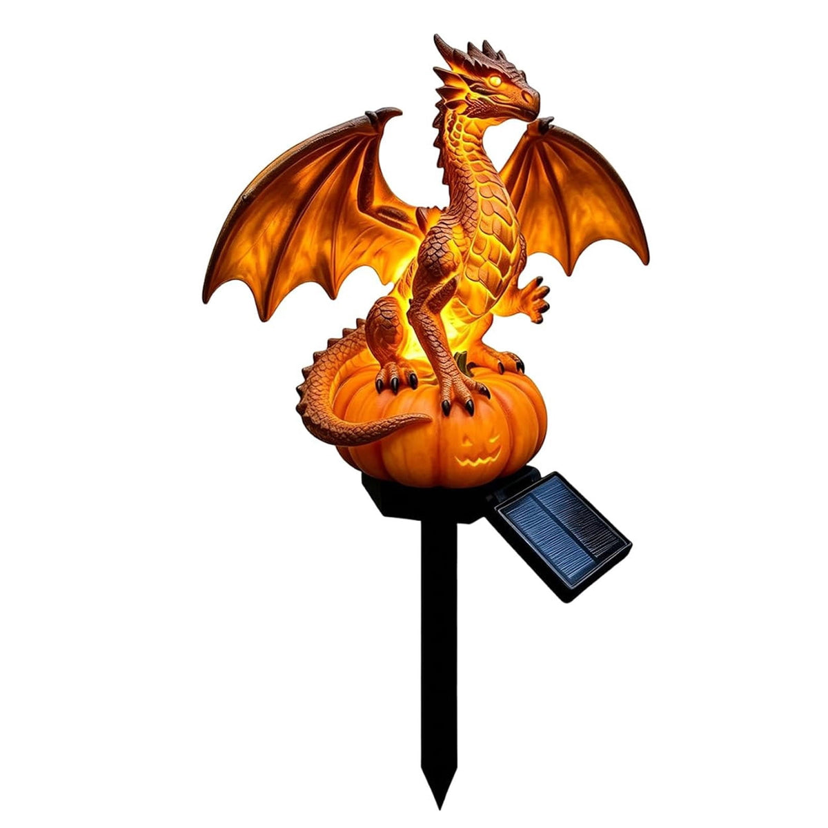 Stijggn Halloween Pumpkin Stake Solar Garden Lights, Waterproof Multi Branch Little Pumpkin Lantern Garden Stake Lights Outdoor Walkway Yard Garden Decoration