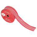 Red and White Striped Mini Christmas Ribbon, 1" x 12', by Holiday Time