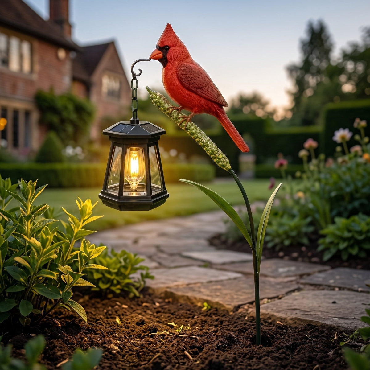 1PC Solar Cardinal Garden Stake Light, Waterproof Outdoor Garden Decoration, Lights for Patio, Yard, Lawn, Pathway (Cardinal)