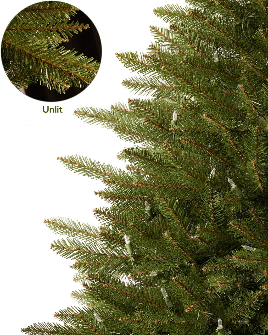 AMERZEST Pre-Lit 7.5FT Christmas Tree w/ Remote Control & 16 Lighting Modes Premium Artificial Spruce Christmas Tree with 750 Dual Color LED Lights, Hinged/Feel Real/Realistic/Full Fir Xmas Tree