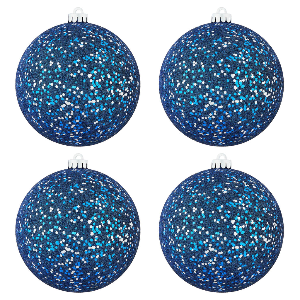 4-Count Champagne and Cream Ball Shatterproof Christmas Ornaments, 6", by Holiday Time