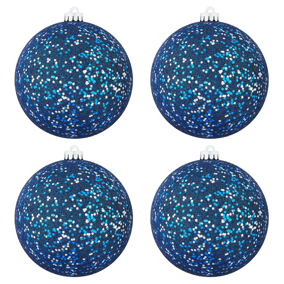 4-Count Champagne and Cream Ball Shatterproof Christmas Ornaments, 6", by Holiday Time