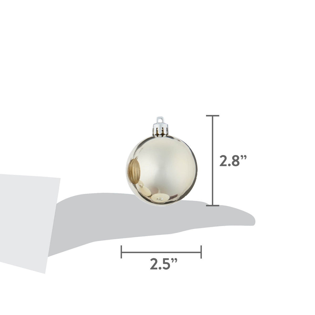 24-Count Red/Green/Gold Ball Shatterproof Christmas Ornaments, 2.8", by Holiday Time