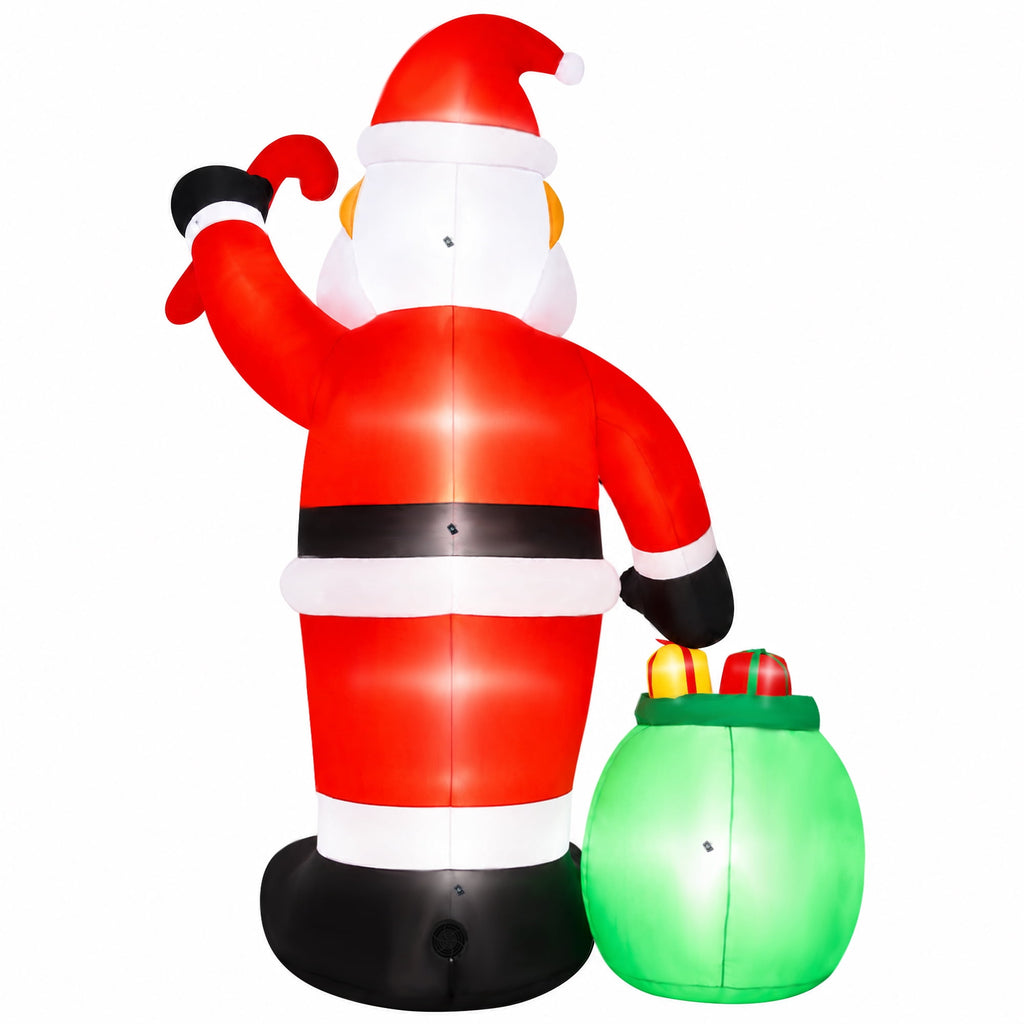 Yexmas 7FT Christmas Inflatable Santa Claus with Photo Frame, Blow Up Santa Claus Xmas Decorations for Outdoor Indoor, Built-in LED Light for Yard Gardern Lawn