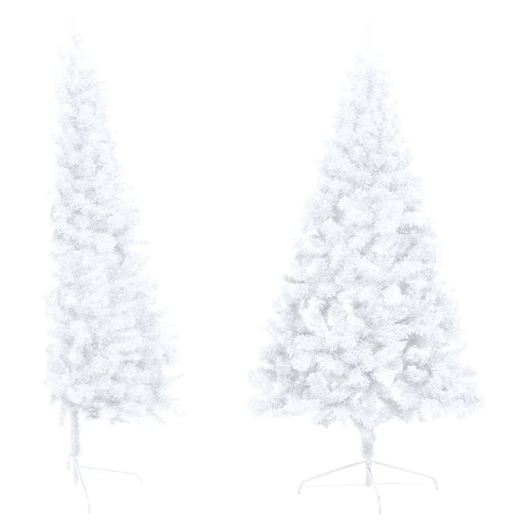 vidaXL Christmas Tree Decoration Artificial Half-Circle Tree with Stand PVC