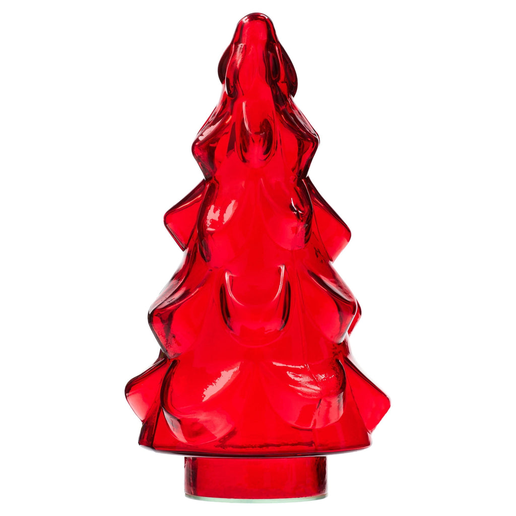Small Glass Tree Christmas Decoration, Red, 10", by Holiday Time