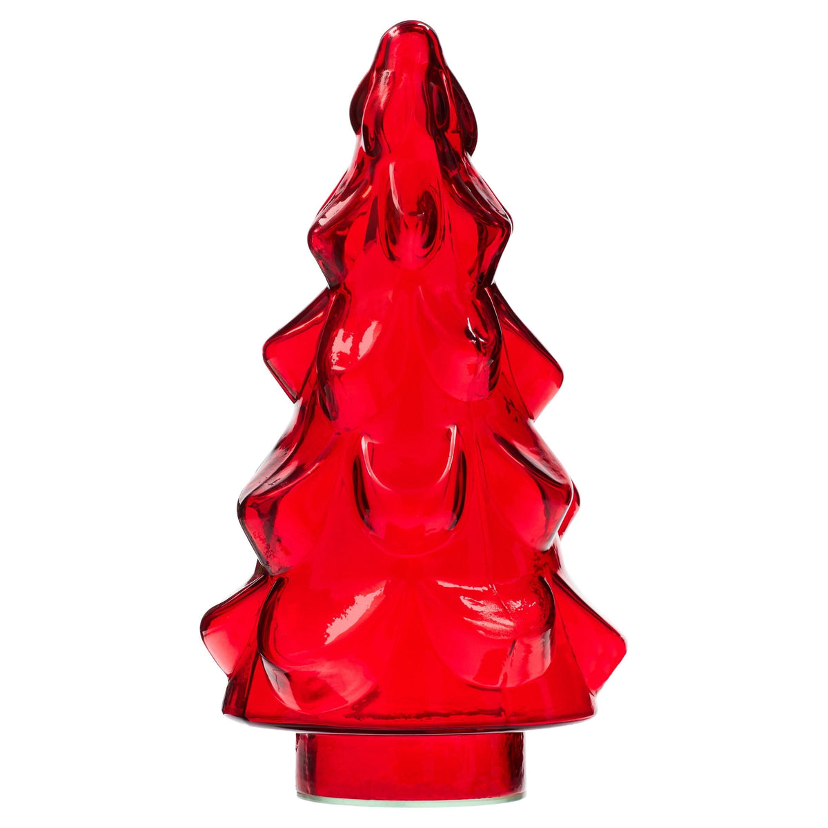 Small Glass Tree Christmas Decoration, Red, 10", by Holiday Time