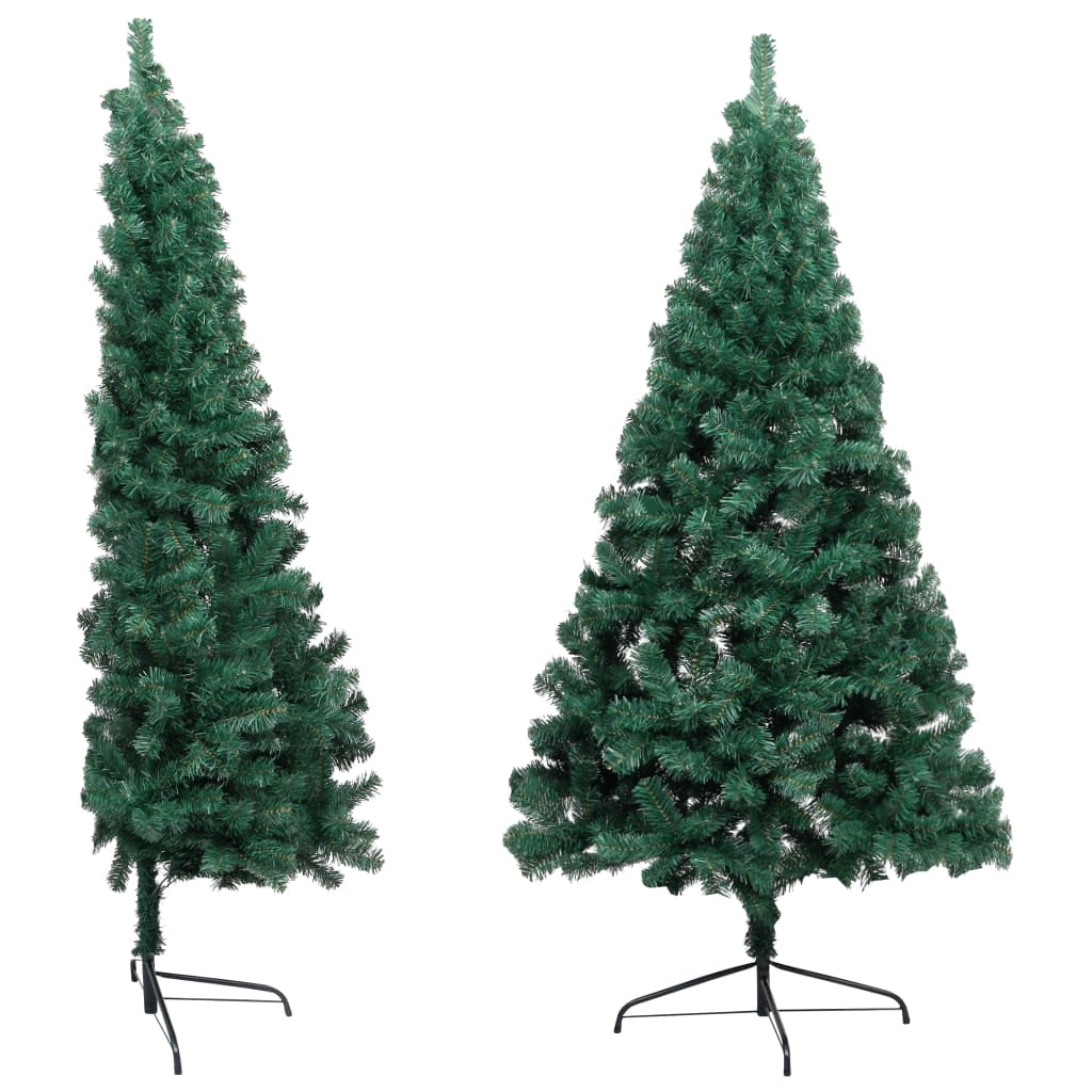 vidaXL Christmas Tree Decoration Artificial Half-Circle Tree with Stand PVC