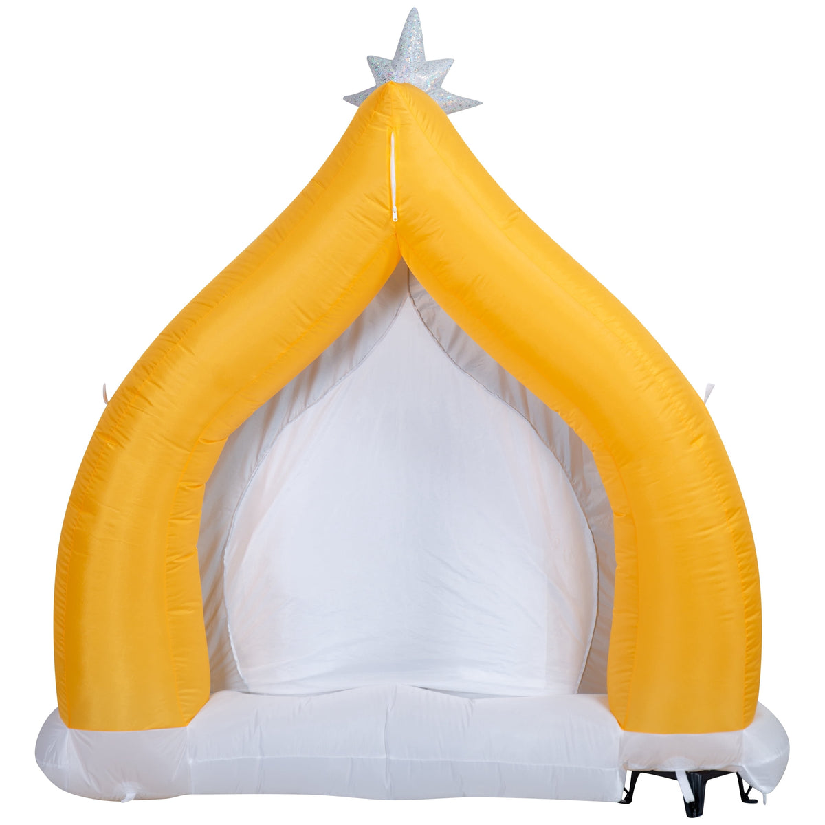 White and Gold Nativity Scene Christmas Airblown Yard Inflatable, 6', by Holiday Time