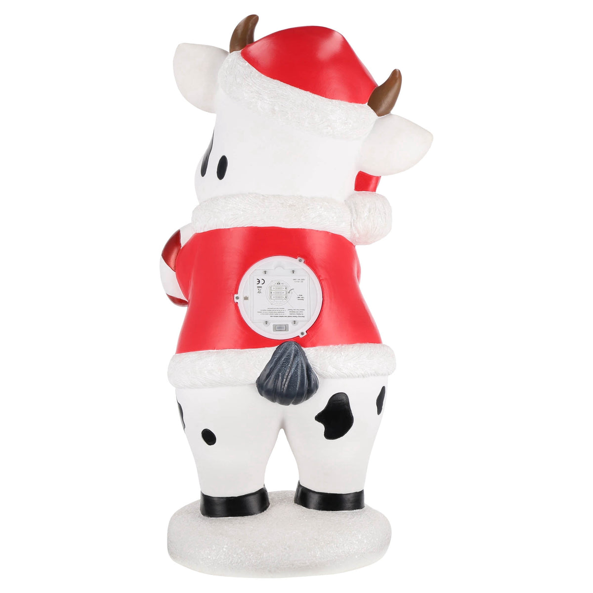 Lighted Blow Mold Cow Indoor/Outdoor Christmas Decoration, Red/White/Black, 24", by Holiday Time