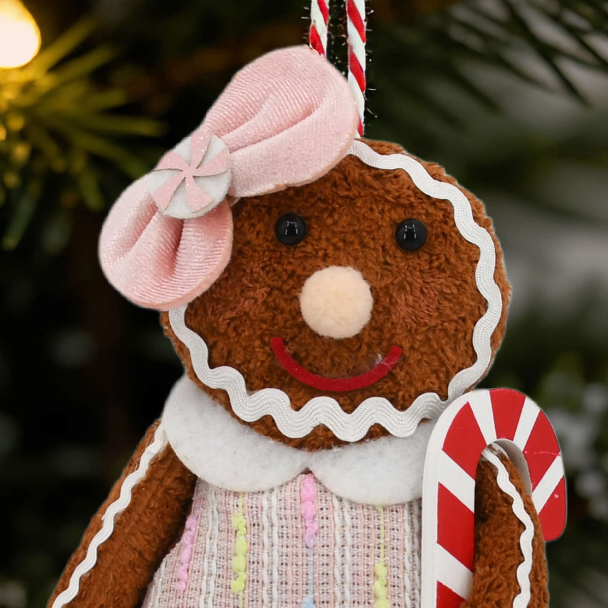 Holiday Time Christmas Jumbo Gingerbread Girl Ornament 10"