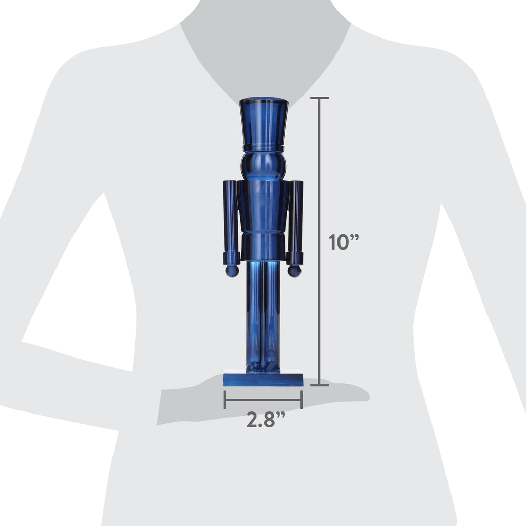 Acrylic Nutcracker Christmas Decoration, Navy Blue, 10", by Holiday Time
