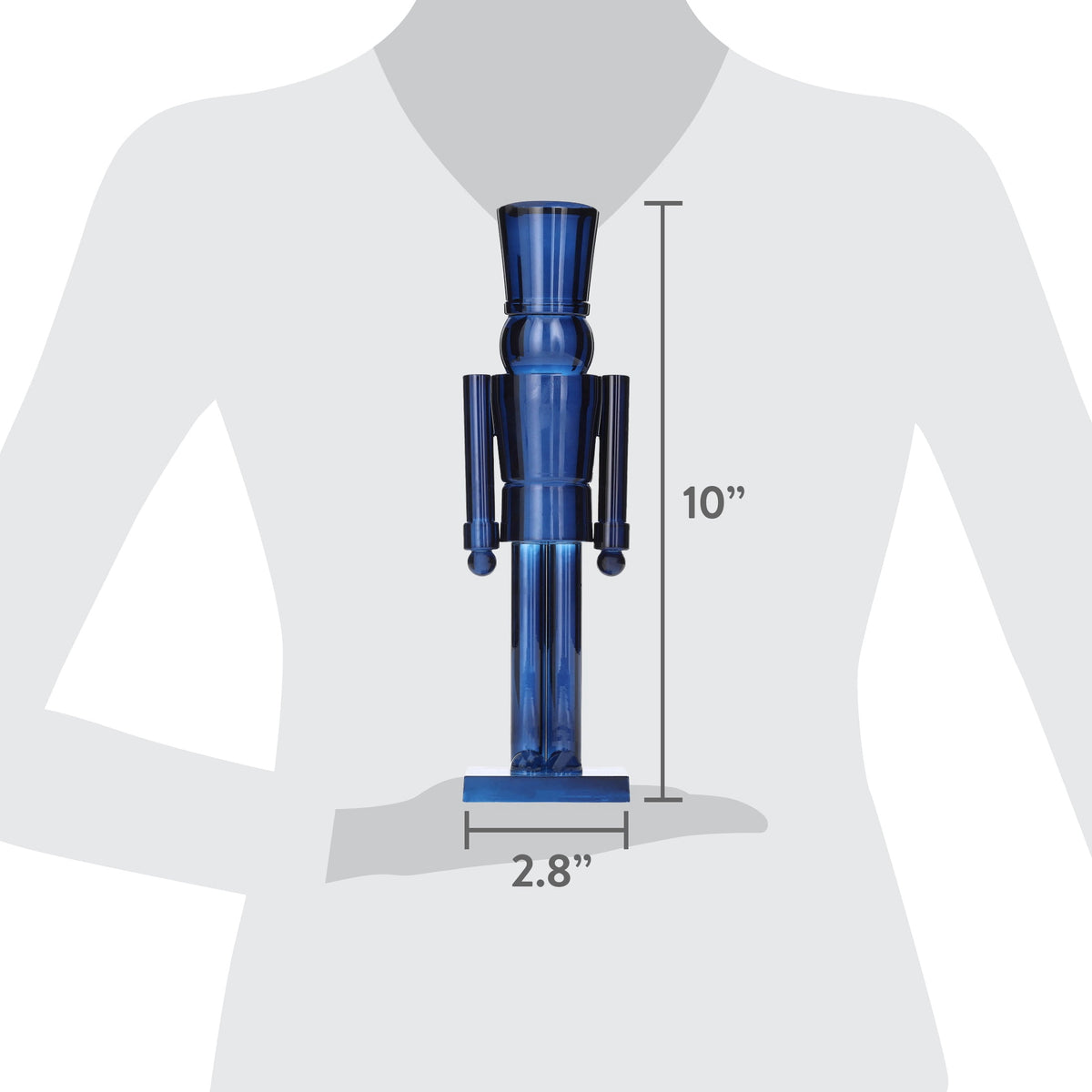Acrylic Nutcracker Christmas Decoration, Navy Blue, 10", by Holiday Time